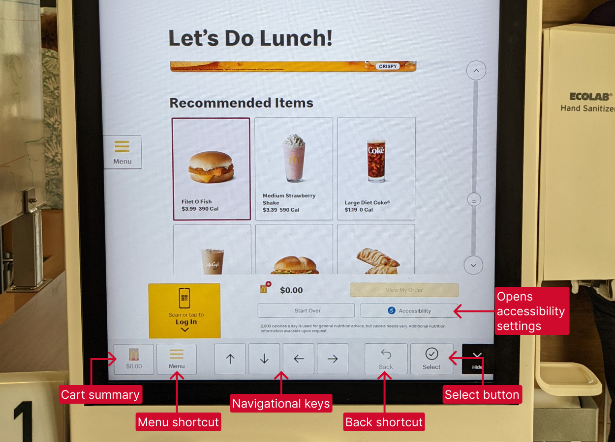 McDonald's kiosk