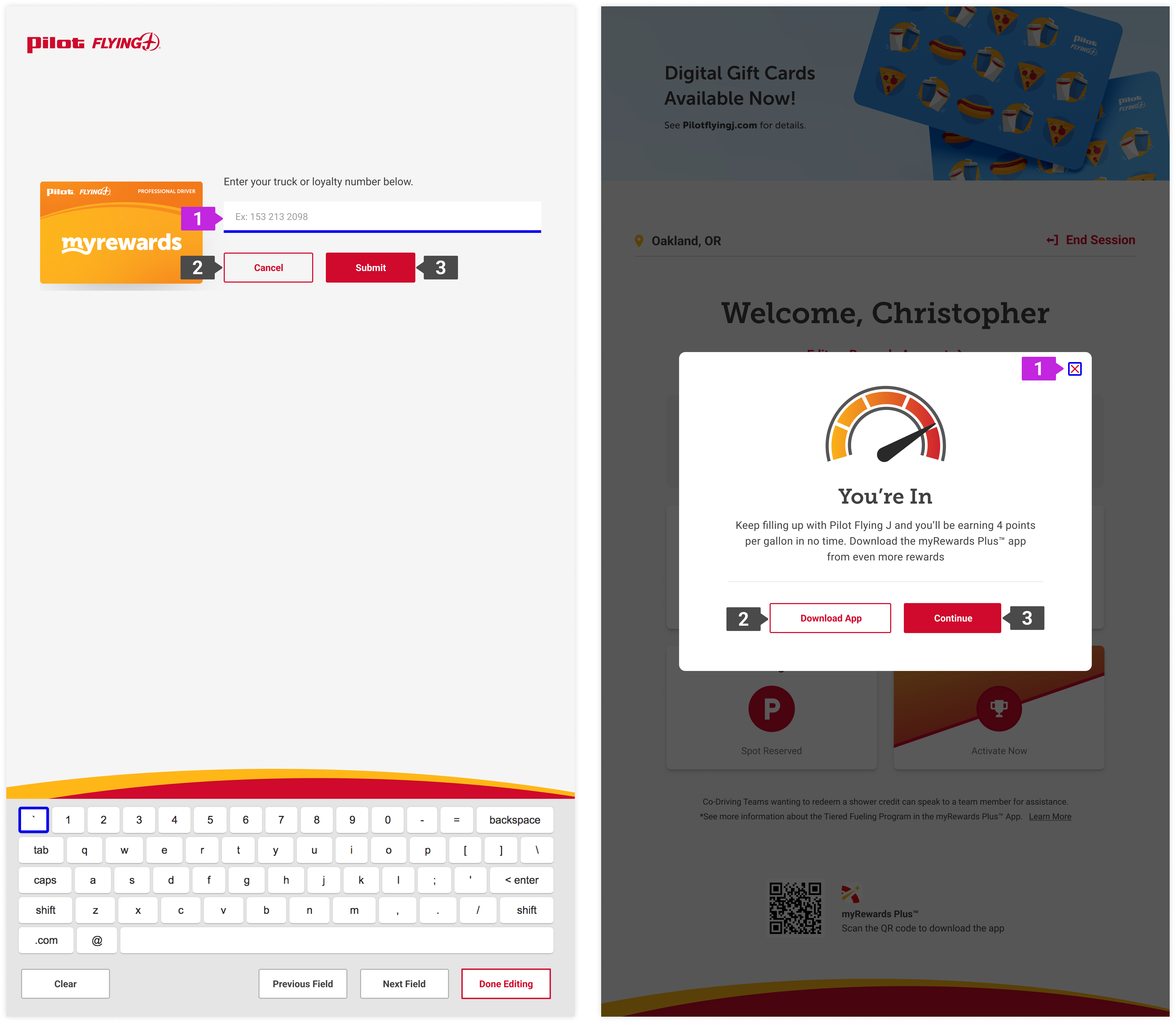 Focus order for modal and special pages