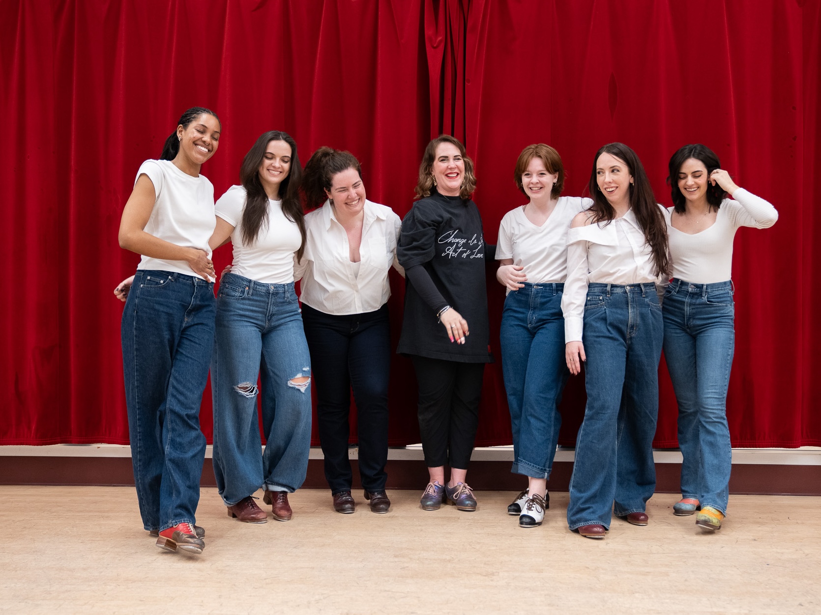 Group shot of Daniella and some members of her tap company.